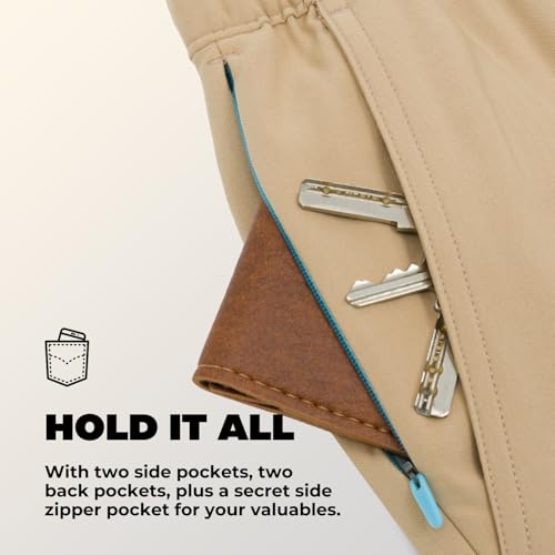 Image of Chubbies Everywear Men's Shorts - Mens Shorts Casual 6in Inseam, Elastic Waist, Water-Resistant, Zipper Pocket