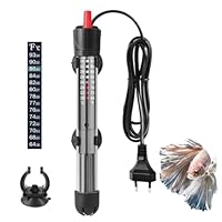 FEDOUR 50W 15-50L Aquarium Heizung, Verdicktes Quarzglas Aquarienheizer, Temperatur Einstellbare Aquarium Heizer Mit Saugnäpfen/Thermostat