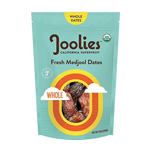 Joolies Organic Whole Medjool Dates | 12 Ounce Pouch | Fresh California Grown Fruit | Vegan,...