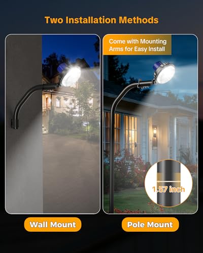 AIKVSXER 200W LED Barn Light Dusk to Dawn, Outdoor Yard Light with Pole - image 8