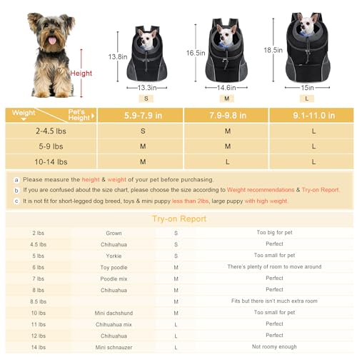 WOYYHO-Pet-Dog-Carrier-Backpack-Side-Storage-Pockets-Dog-Backpack-Carrier-Adjustable-Straps-Dog-Head-Out-Backpacks-Puppy-Front-and-Back-Carrier-for-Small-Dogs-Cats