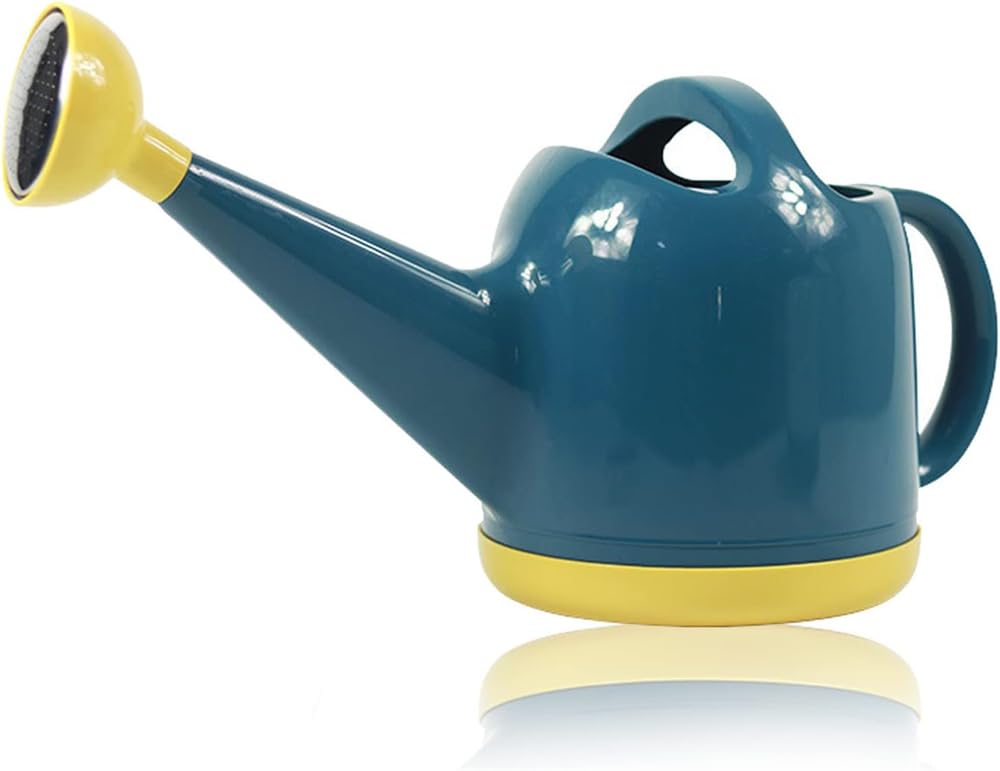 1 Gallon Watering Can for Outdoor Plants, Modern Watering Cans for House Plant Garden Flower, Plastic Watering Cans with Removable Nozzle, Garden Watering Cans, for House Plant Flowers (Dark Blue)