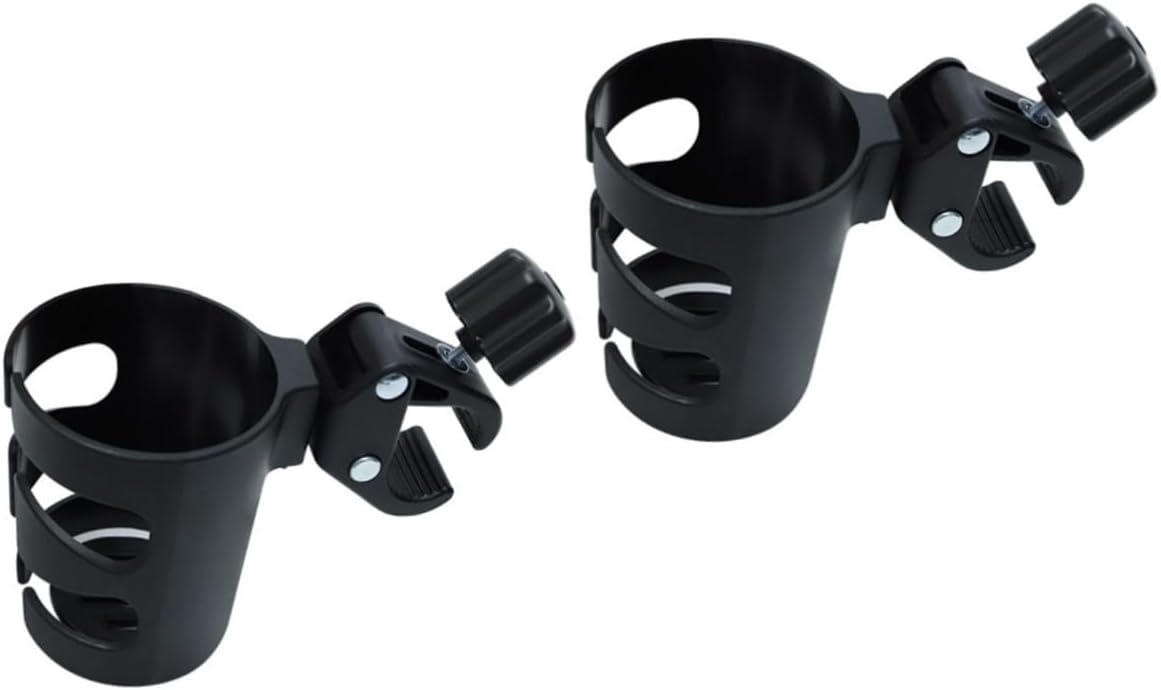 2pcs Stroller Cup Holder Organizer Compact Bottle Holder for Stroller Bike and Walker Fits Beverage Bottles and Cups for Parents The Go
