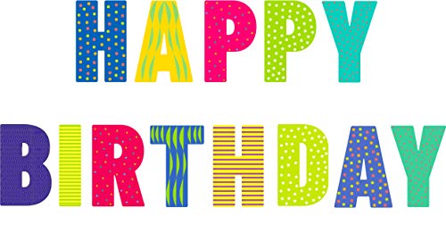 Partay Shenanigans Happy Birthday Yard Signs - 13 Letters and 26 Stakes 7.5" x 11" Happy Birthday Yard Letter Sign Set for Lawn with Stakes - Corrugated Plastic Weatherproof Outdoor Lawn Decoration
