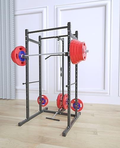 Strongway® Multi-Gym Power Cage with Dual Pulley System Squat Rack Power Rack Weight Lifting Home Gym Fitness - Image 5