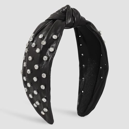 Bandeau à nœud croisé en PU pour sublimer vos coiffures d'été
