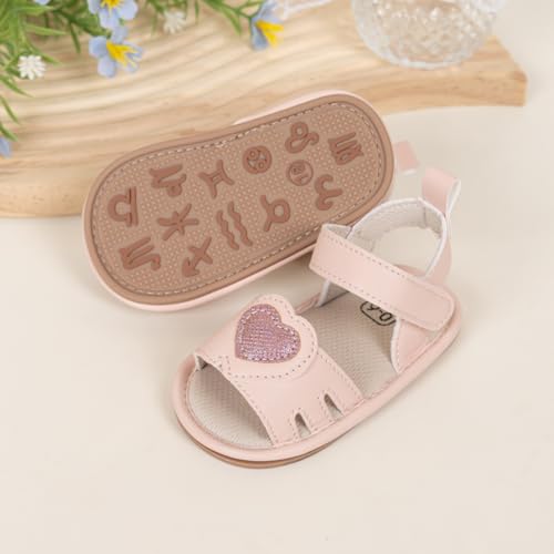 Image of HsdsBebe Baby Girls Sandals Bohemia Flower Bow Soft Sole Toddler First Walkers Beach Summer Shoes