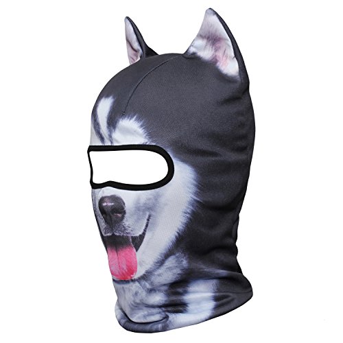 Image of WTACTFUL 3D Animal Ears Balaclava, Breathable Face Mask for Halloween