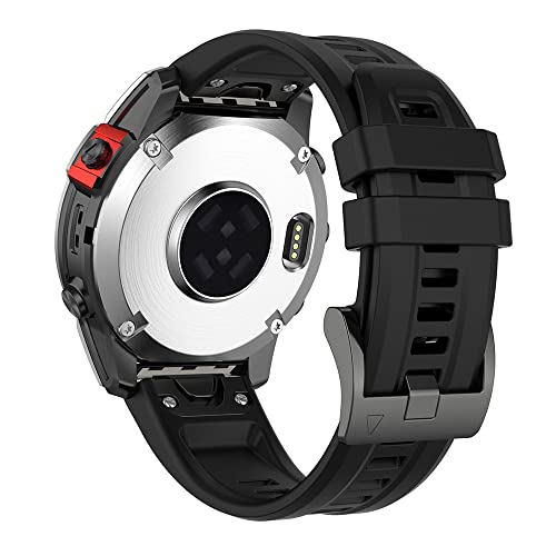 Correa de silicona Premium para Garmin Fenix 7X con acabados mates de alta resistencia de 26mm