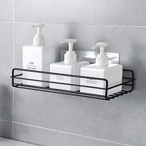 (Pack of 1, Multicolor) Metal Bathroom Kitchen Shelf Wall Hanging Storage Organizer Shower Caddy Kitchen Rack Self with Shampoo, Soap Holder, Magic Sticker
