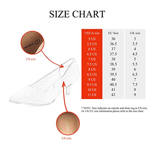 DREAM PAIRS Women's Moda Low Heel D'Orsay Pointed Toe Pump Shoes - Image 4
