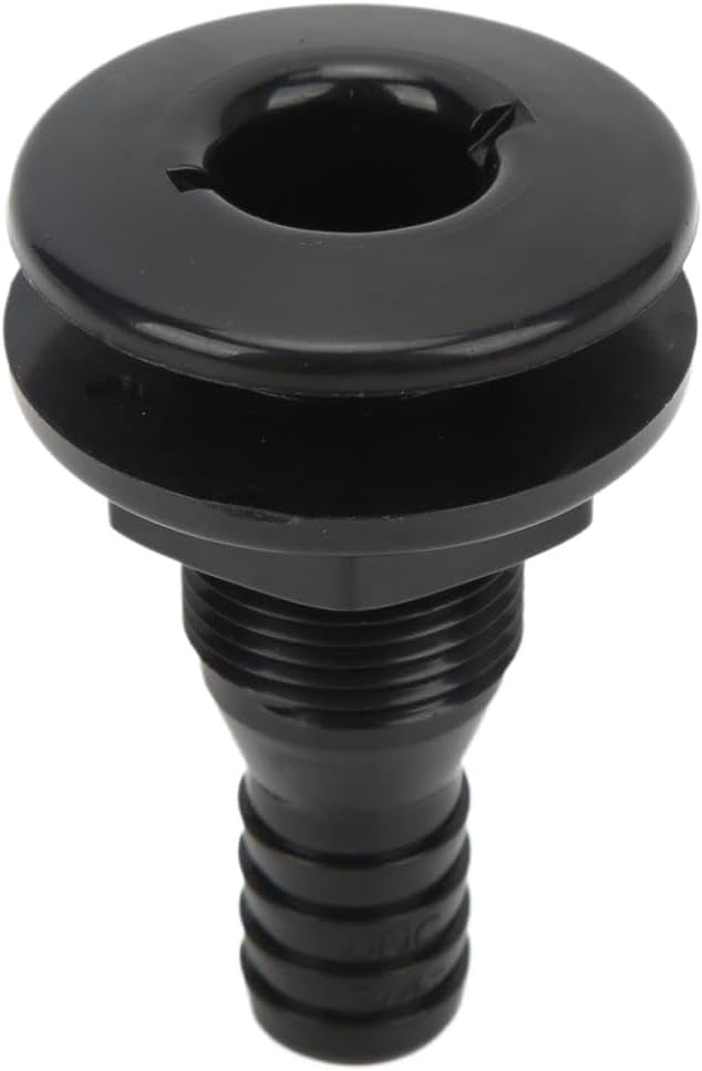 Boats Fitting Boat Through Hull Connector 3/4in ABS Plastic Hose Coupling Drain Outlet Accessory Drain Scupper Thru Hull Fitting