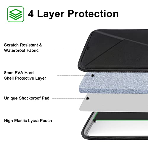 Funda para MacBook Air 13 antichoque en EVA resistente con compartimento para Surface Pro 9 5
