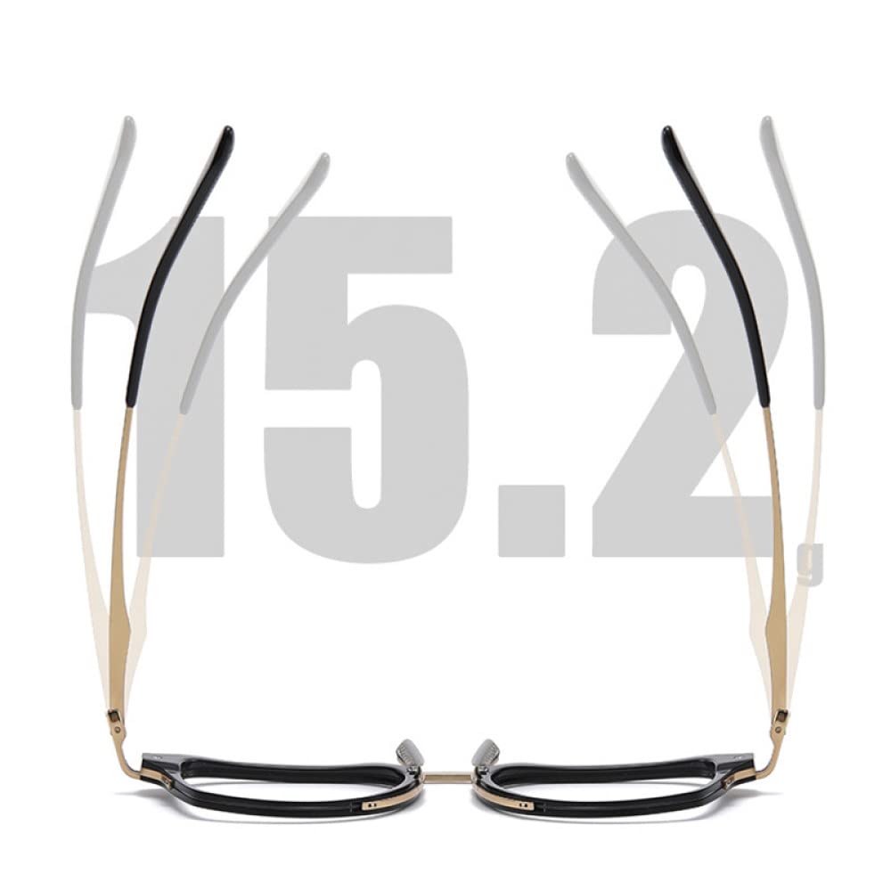 Modne modne męskie oprawki do okularów Czysty octan tytanu Retro Okulary blokujące niebieskie światło Ręcznie robione okulary designerskie, blokujące niebieskie światło, czarne, niebieskie