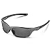 Duduma Polarized Sports Sunglasses for Men Women Baseball Running Cycling Fishing Driving Golf Unbreakable Frame Du646(Silver Gray Frame with Black Lens)