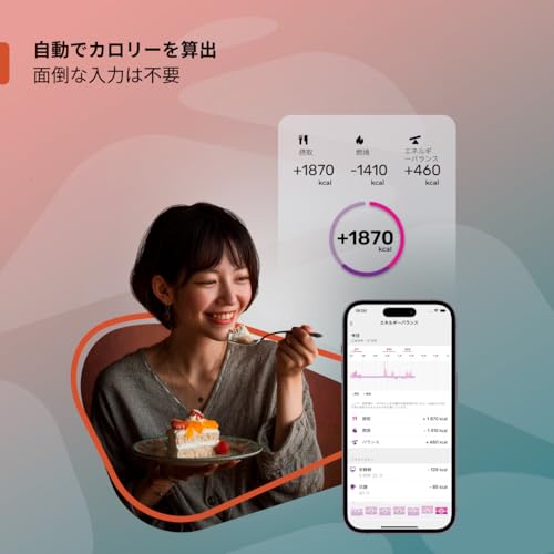 HEALBE GoBe U ― 自動摂取カロリー計測スマートバンド／エネルギーバランス解析／水分・睡眠・ストレス／24時間心拍測定／ニューロアクティビティ／無料アプリ対応／5ATM 防水 ― グレー