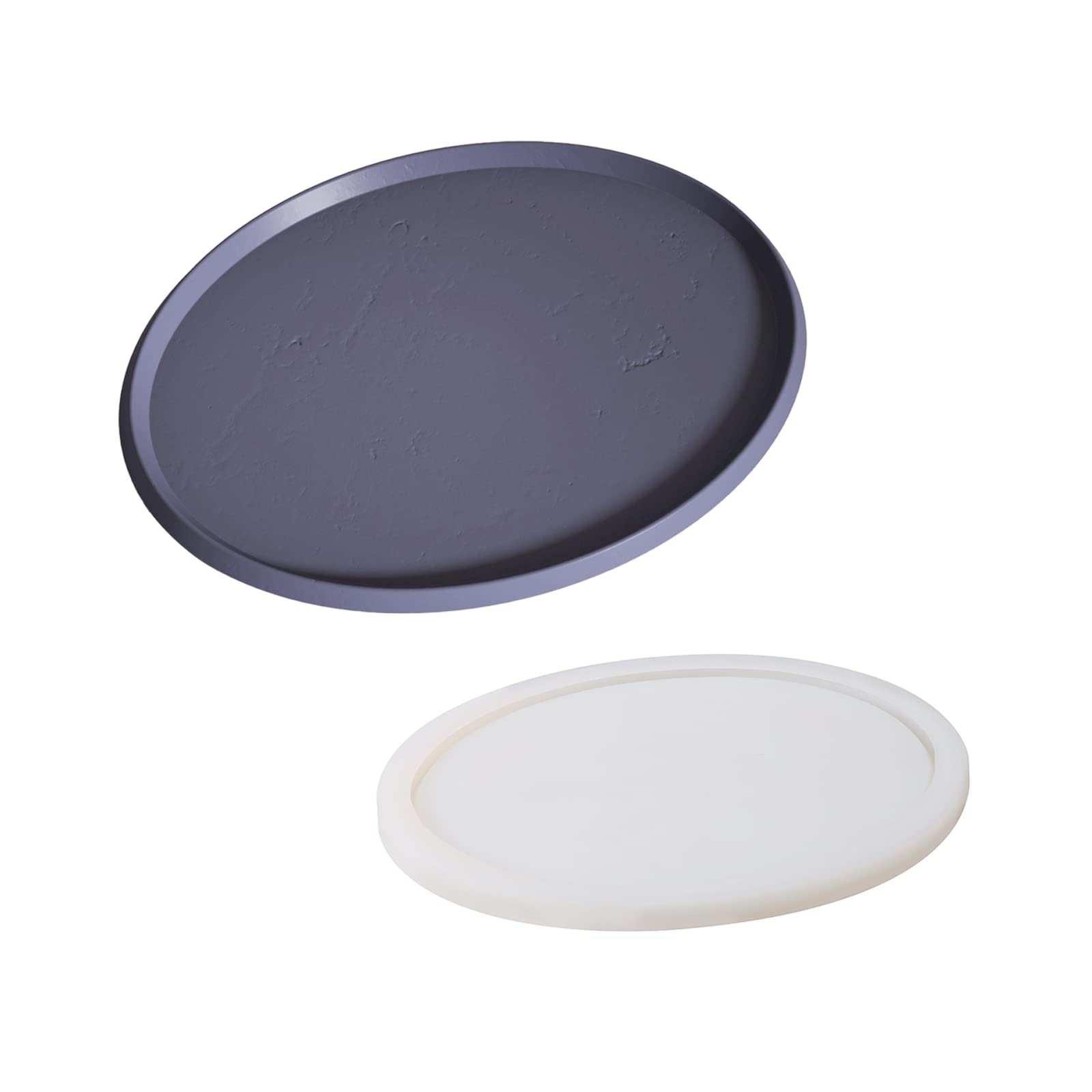 Large Silicone Tray Mold Oval Terrazzo Trinket Moulds for Bathroom/Coffee Table/Jewelry Decorative Arts Crafts