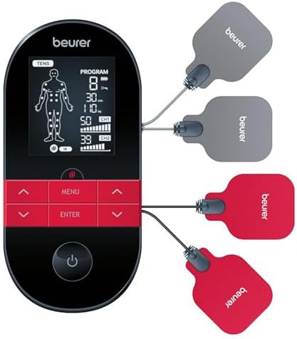 Beurer EM59 Digital 3-in-1 TENS Unit, EMS & Heat Therapy for Pain...