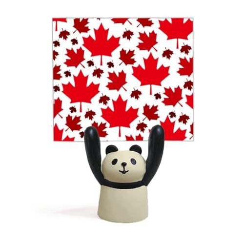 Porte-mémo en érable véritable canadien au design panda sculpté