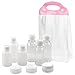 Produktbild TRIXES 9 x transparente Flaschen für Reisen im Flugzeug für Flüssigkeiten und Kosmetik im Handgepäck 100 ml