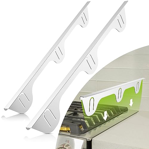 Stove Gap Covers Stainless Steel - Essential Kitchen Accessories to Fill and Cover Gaps Between Stove and Counter - Keep Your Kitchen Clean and Organized!(Black, 23.4"L, 0.74" W)