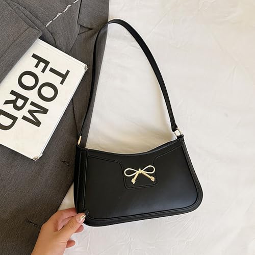 AIPJOY Small Shoulder Bag For Women,Bow Shoulder Handbags Trendy Y2k PU Leather Purses4
