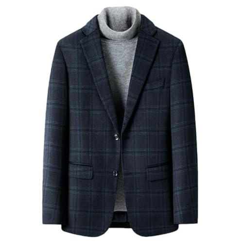 Blazer en laine haut de gamme veste d'affaires à carreaux pour homme