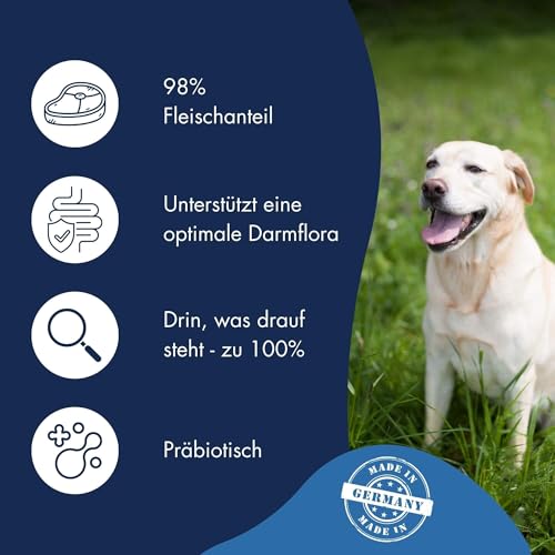 DR.CLAUDER'S - Selected Meat Prebiotic | Nassfutter in Lebensmittelqualität mit Inulin für eine gesunde Verdauung von ausgewachsenen Hunden. Alleinfutter in der Dose | 800g Geflügelherzen