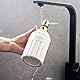 GOYISEE Ceramic Soap Dispenser Pump 14OZ for Bathroom & Kitchen | Hand & Body Soap Refill Bottle with Gold Pump & Labels | 2-Pack