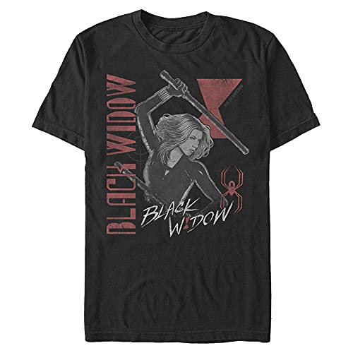T-shirt Black Widow Marvel homme Large : trouvez enfin un haut retro confortable