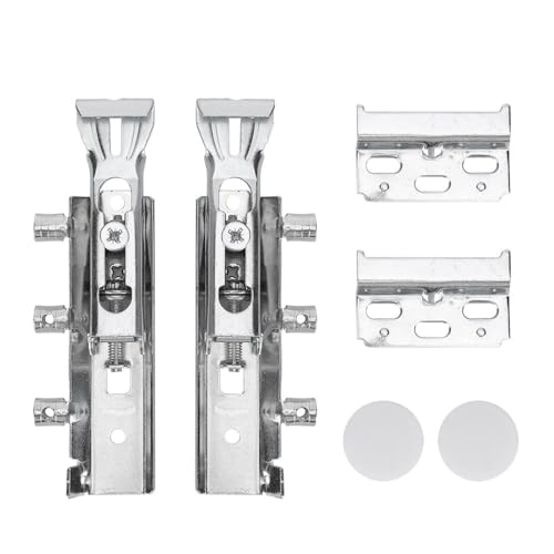 MOPFOL 2Pcs Adjustable Cabinet Suspension Rail - Steel Hanging Hardware for Wall Cabinets and Desks, Heavy Duty Mounting Brackets, Anti-Slip Design