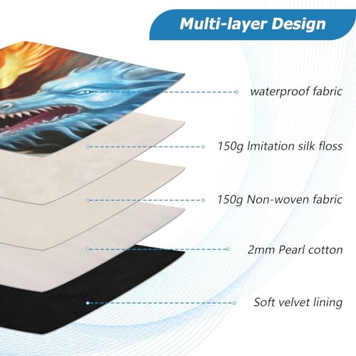 Funda para portátil con diseño 3D dragones 13-14 pulgadas miniatura 4