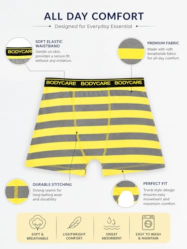 Image of BODYCARE Boys Cotton Solid Trunks Pack of 2 | Soft & Breathable Innerwear | Comfortable Elastic Waistband | Kids Underwear | Skin-Friendly Fabric
