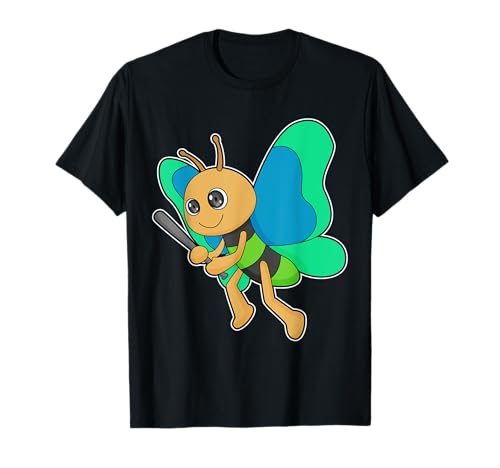 Mariposa Beisbol Bate de Beisbol Deportes Camiseta