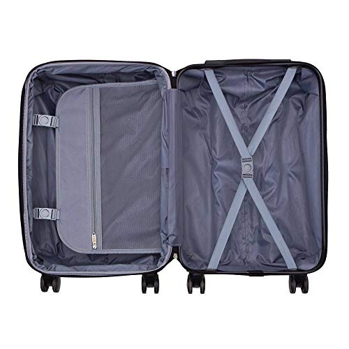 Mala De Viagem Media Abs Slim Portinari M Rodinhas Giro 360 Perola