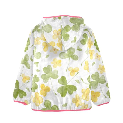 OTVEE St Patricks Clover Kids Hoodie Jacket Fall Spring Full Zip Warm Outwear Coat2