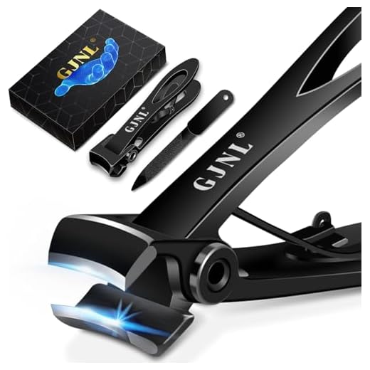 Cortaúñas de apertura de mandíbula ultra ancha, cortaúñas de 16 mm para hombres, uñas gruesas, cortaúñas extra afiladas para personas mayores, cortador de uñas con mango largo