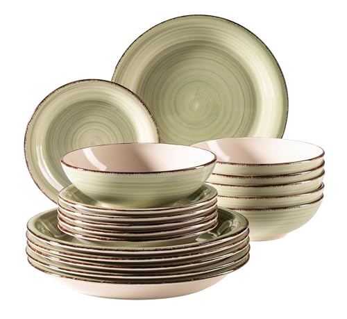 MÄSER 931876 Bel Tempo II, Teller-Set für 6 Personen im modernen...