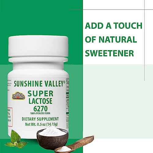 Image of Sunshine Valley Lactose Powder (Milk Sugar), Fine White Powder, 0.5 oz | Fine White Powder for Baking, Cooking & Brewing, Versatile Ingredient for Food Mixtures & Recipes