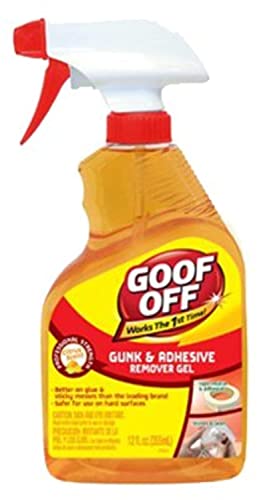 Goof Off FG790 Gunk Adhesives Remover, 12 oz, Bottle,