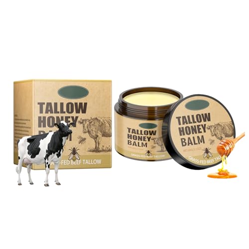 DIANA'S DREAM Beef Tallow for Skin, Tallow and Honey Balm, Facial Moisturizer Cream, Natural...