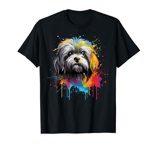 Chien coloré Lhassa Apso T-Shirt