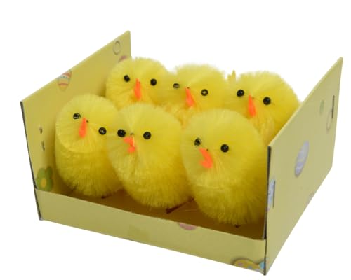SET 6 POLLITOS CHENILLE DE PASCUA 4cm
