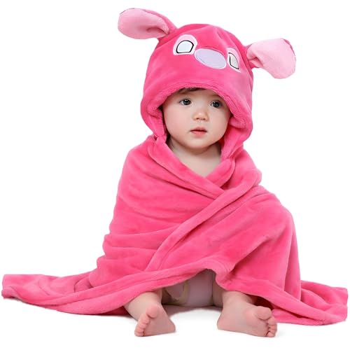 Image of First Kick Fleece New Born Baby Blanket Pack of Super Soft Bathrobe Baby Wrapper Cum Baby Bath Towel For Baby Boys, Baby Girls, Babies (80Cm X 80Cm, 0-6 Months Lightweight (Pink)