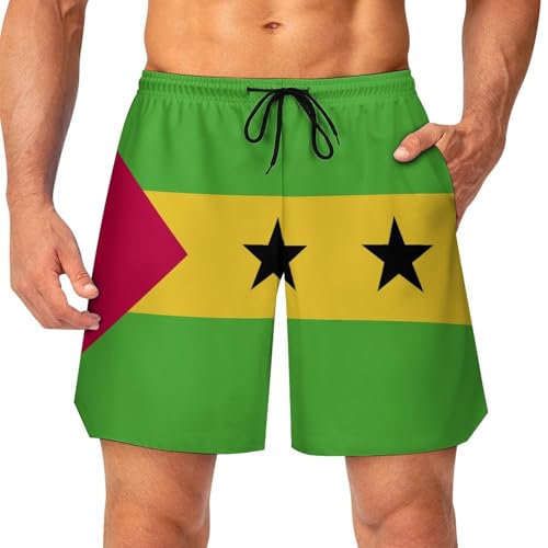 TAIZIYEAH Jamaica Flag Men's Beach Shorts Sports Basketball Shorts Swimwear Bathing Suits Board Short with Pocket