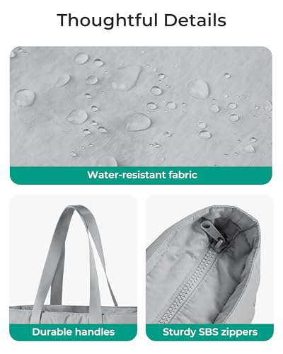 Image of BAGSMART Tote Bag for Women, Tote Bag with Zipper Work Tote with Compartments Nurse Shoulder Hanbag for Travel, Gym