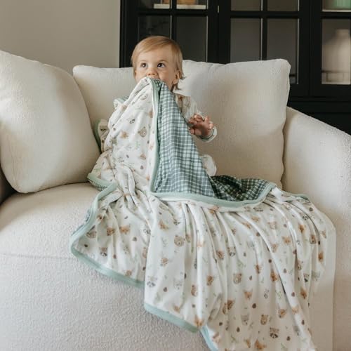 Image of Copper Pearl Jumbo 3-Layer Baby Blanket: Soft Baby Quilts for Boys and Girls | Breathable, Cozy, Toddler Blanket | Baby Quilt for Newborns | 46x46 Premium Polyester /Rayon | Wilder