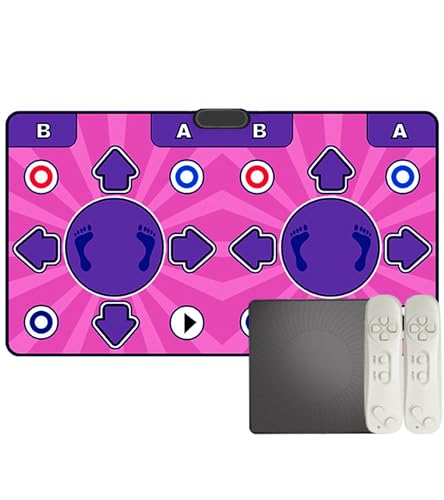 KIRJAUDU Tapis de Danse Interactif Double pour Enfants, Tapis de Danse Fille Antidérapant avec Connexion HDMI, Tapis Danse Enfant avec Plus de 100 Jeux &...