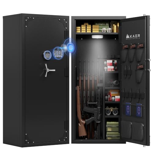 KAER 20-25 Biometric Gun Safe, Rifle Safes for Home Steel Rifle Cabinet