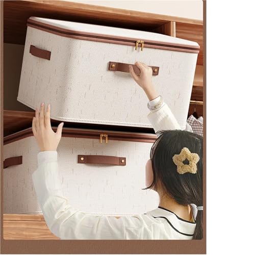 Boîte de rangement 56L robuste avec couvercle zippé - 5